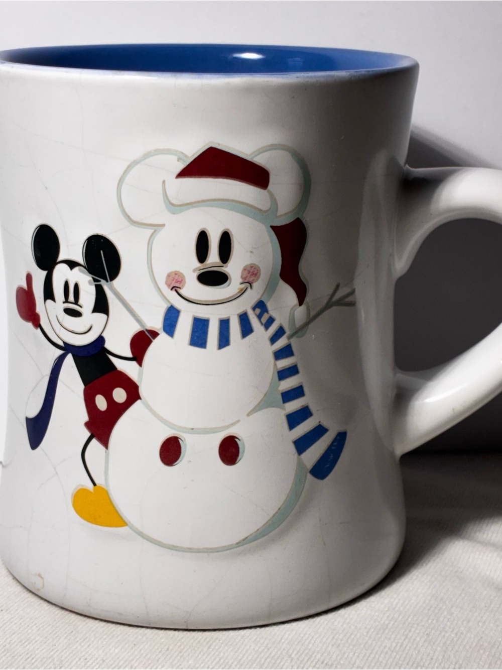 Disney Mickey Snowman Holiday Mug – Ceramic Coffee Cup